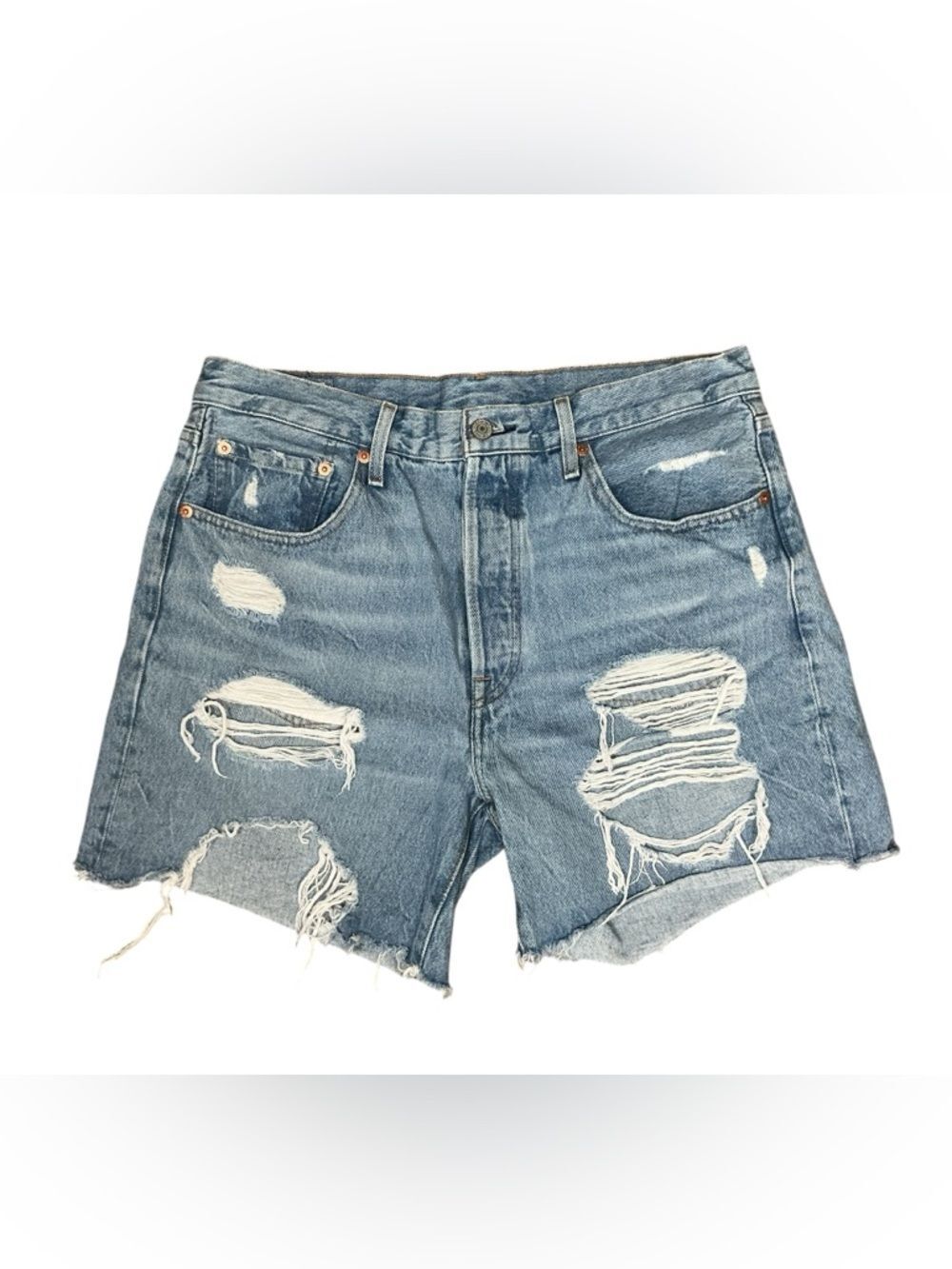 Levi’s Premium 501 Distressed Cutoff Denim Shorts Size 31